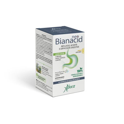 Aboca NeoBianacid Integratore per Reflusso Gastroesofageo 45 Compresse Gusto Limone