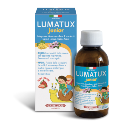 Antipiol Lumatux Sciroppo per Bambini per Tosse Grassa con Bava di Lumaca 150 ml- SCADENZA PRODOTTO 05/2026