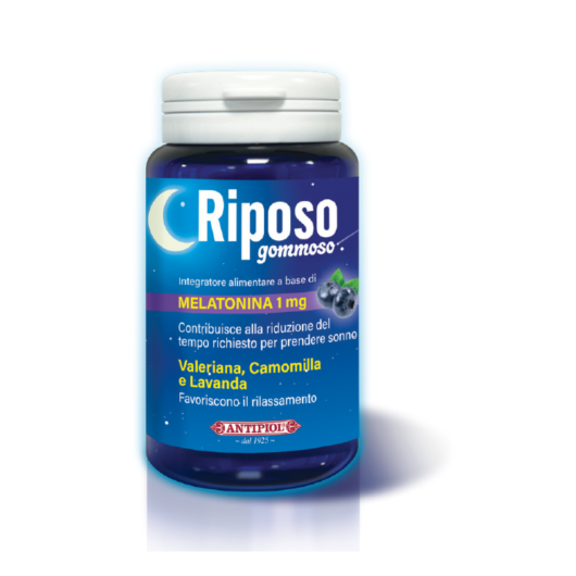 Antipiol Riposo Caramelle Gommose a base di Melatonina 40 gommose - scadenza prodotto 10/26