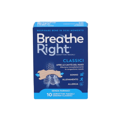Breathe Right Cerotti Nasali Classici Grandi 10 pezzi
