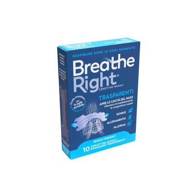 Breathe Right Cerotti Nasali Standard Trasparenti 10 pezzi