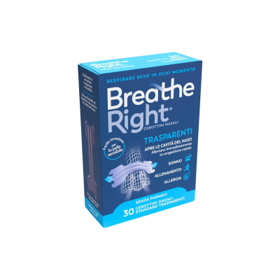 Breathe Right Cerotti Nasali Standard Trasparenti 30 pezzi