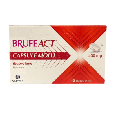 BrufenAct 400mg Antinfiammatorio a base di Ibuprofene 10 capsule molli