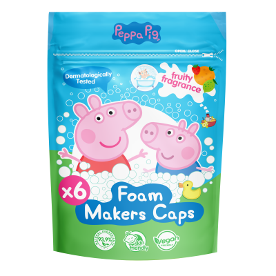 Peppa Pig - Caps effetto schiuma da bagno