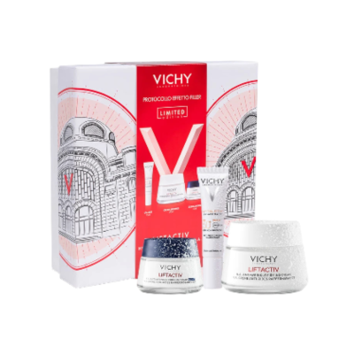 Cofanetto Natale Vichy Liftactiv - Vichy Liftactiv H.A. Crema Giorno 50ml , Vichy Capital Soleil UV-AGE Fluido SPF 50+ 15ml e Vichy Liftactiv H.A. Crema Notte15ml