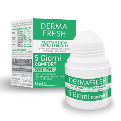 Dermafresh Deodorante Detraspirante Roll On 5 Giorni Comfort per Eliminare Cattivi Odori 15 ml