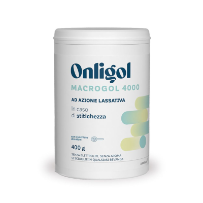 ONLIGOL Macrogol 4000 Lassativo Osmotico per Stitichezza e Regolarità Intestinale Barattolo 400 g
