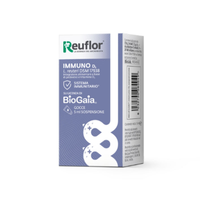 Reuflor Immuno D3 Integratore per il Sistema Immunitario a base di Probiotici 5 ml - scadenza prodotto 12/26