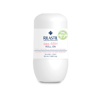 Rilastil Deodorante Antitraspirante Roll On Durata 48 ore per Pelli Sensibili 50ML