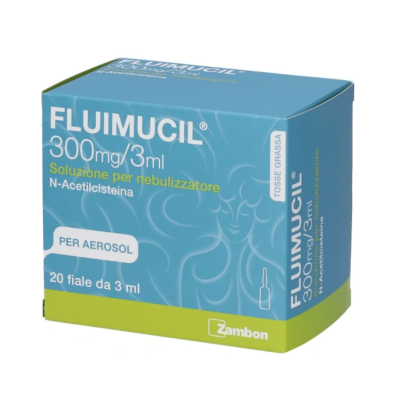 Zambon Fluimucil 300mg N-acetilcisteina Soluzione per Areosol per Tosse Grassa 20 Fiale