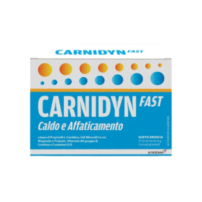 Alfasigma Carnidyn Fast Integratore per Caldo e Affaticamento - 20 buste 