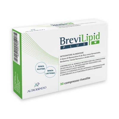 BREVILIPID PLUS integratore per il colesterolo a base di riso rosso fermentato - 30 compresse