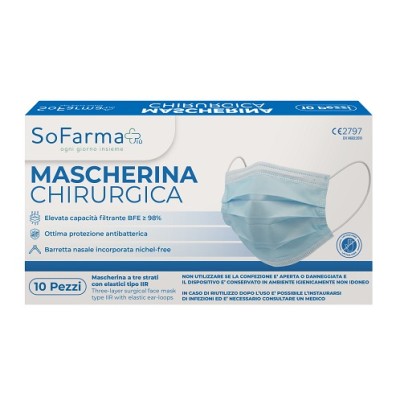 MASCHERINA CHIR 10PZ SF+