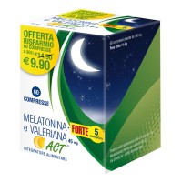 Linea Act Melatonina e Valeriana ACT + Forte 5 Complex per il Sonno 60 compresse