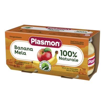 PLASMON OMOG BANANA MELA 2X80G