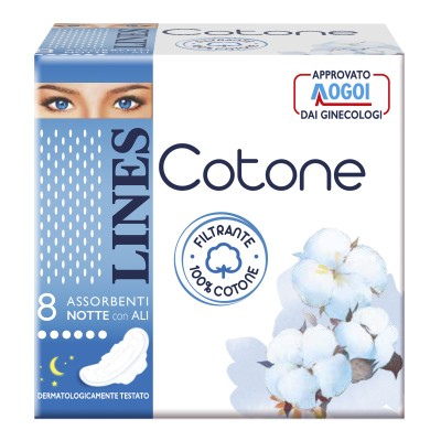 Lines Cotone Ultra Notte 8pz