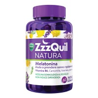 Vicks ZzzQuil Natura integratore alimentare a base di melatonina e valeriana -  60 pastiglie 