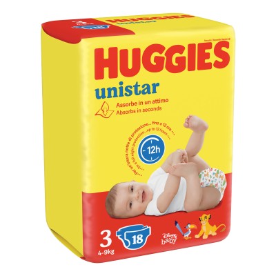 HUGGIES UNISTAR BASE 3 4X18PZ