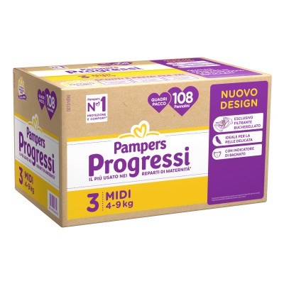 PAMPERS QU PROG MIDI 108PZ
