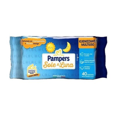 PAMPERS WIPES SOLE&LUNA 40PZ