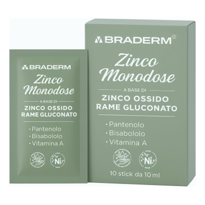 ZINCO MONODOSE 10STICK BRADERM