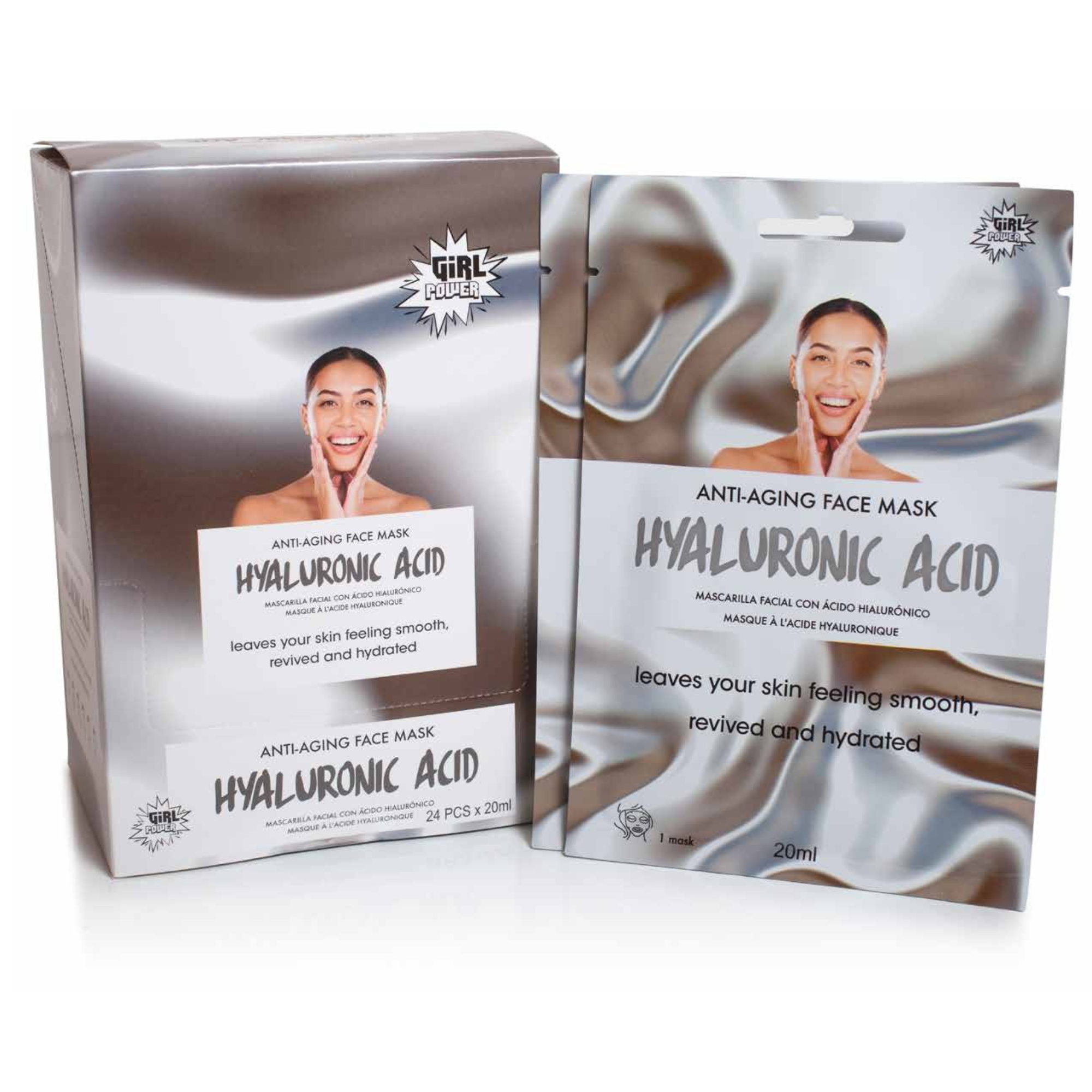 Maschera Viso Anti Age Con Acido Ialuronico