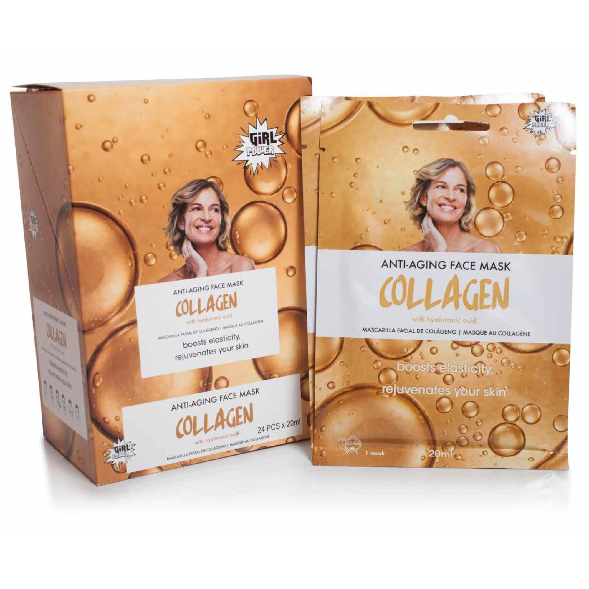 Maschera Viso Anti Age Con Collagene E Acido Ialuronico
