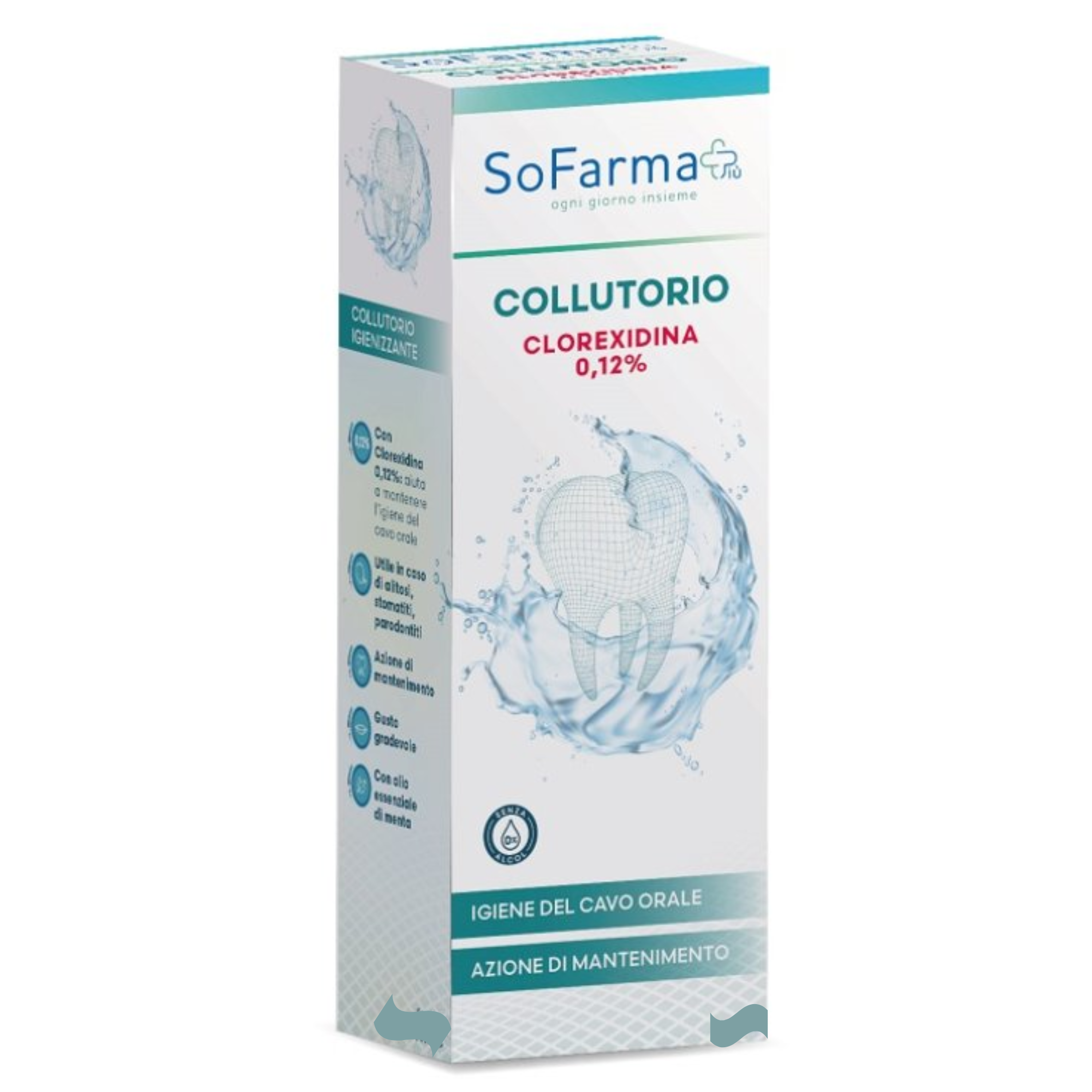 SoFarma+ Collutorio con Clorexidina 0,12% per Igiene del Cavo Orale 200ml