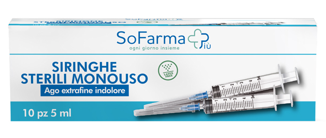Sofarmapiu' Siringa Sterile 5Mm Gauge 23 10 Pz Siringhe Bambino - Immagine 6