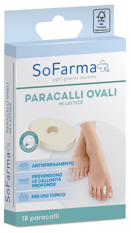 So.farma.morra Cerotto Paracallo Ovale 2,8 X 1, 8 Cm 18 Pezzi Sofarmapiu' - Immagine 3