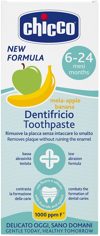 Chicco Dentifricio 6 Mesi+ Per Bambini Gusto Melabanana Con Fluoro 50Ml - Immagine 7