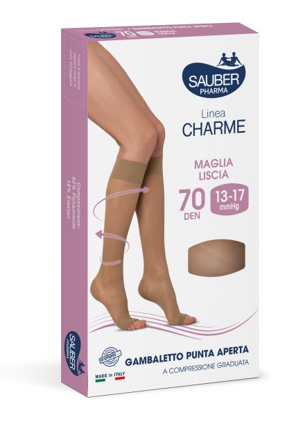 Desa Pharma Gambaletto Sauber Punta Aperta Liscia 70Den, Tg M 3 - Immagine 6