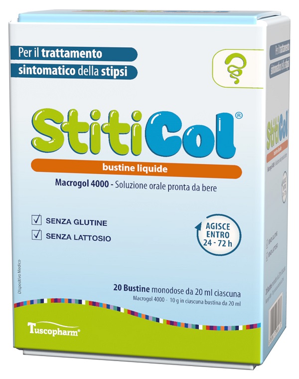 Stiticol - Trattamento Sintomatico Della Stipsi 20 Bustine Da 20 ml - Immagine 3