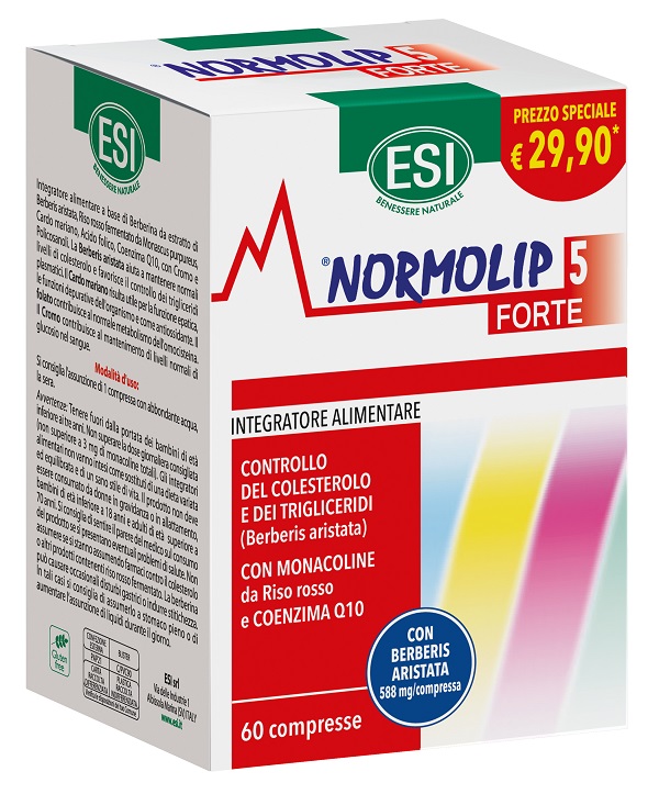 Esi Rosso Normolip 5 Forte Integratore Controllo Colesterolo E Benessere Cardiovascolare 60 Compresse - Immagine 5