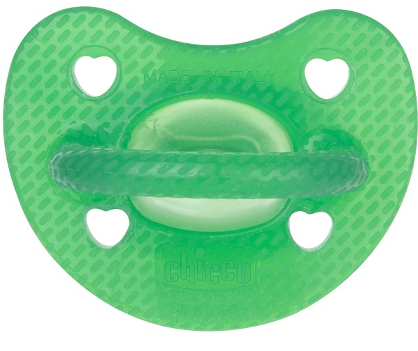 Chicco PhysioForma Luxe Fluo Succhietto Gommotto - 6-16M in Silicone Verde - Immagine 3