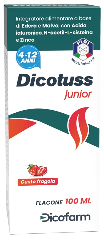 Dicotuss Junior Gusto Fragola 100 ml - Integratore per la fluidità bronchiale e il sistema immunitario - Immagine 5