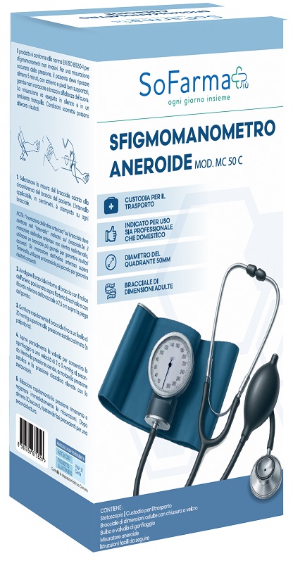 Sfigmomanometro Aneroide Sofarmapiu' con Bracciale Regolabile 1 Pezzo - SF8700102 - Immagine 3