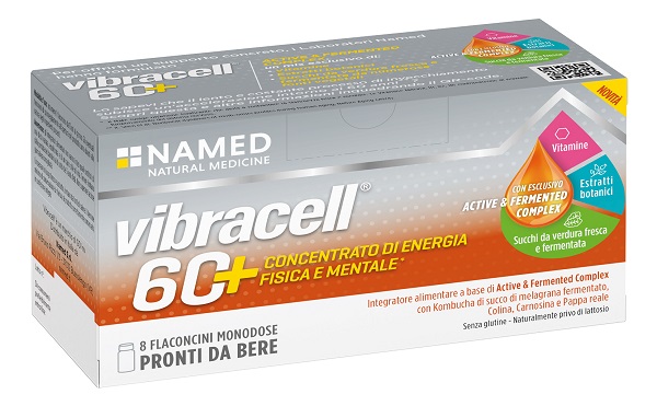 Vibracell 60+ Integratore Alimentare per Contrasto della Stanchezza Fisica e Mentale 8 Flaconcini da 15 ml - VIBRACELL - Immagine 3