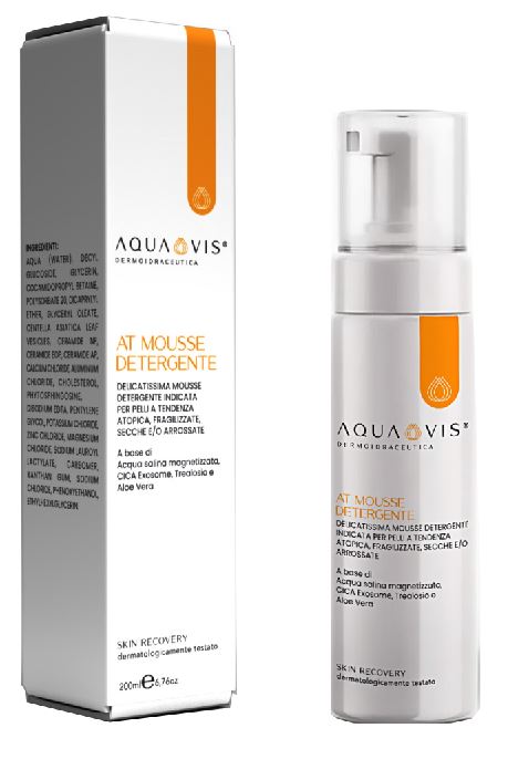 Aquavis Srl Mousse Detergente Aquavis At Per Cute Sensibile, 200Ml - Immagine 3
