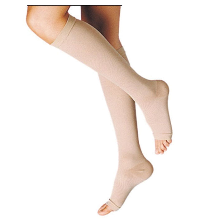 Dualsan Unisex Gambaletto Terapeutico A Compressione Decrescente Kkl1 Punta Aperta Beige 3 1 Paio St - Immagine 10