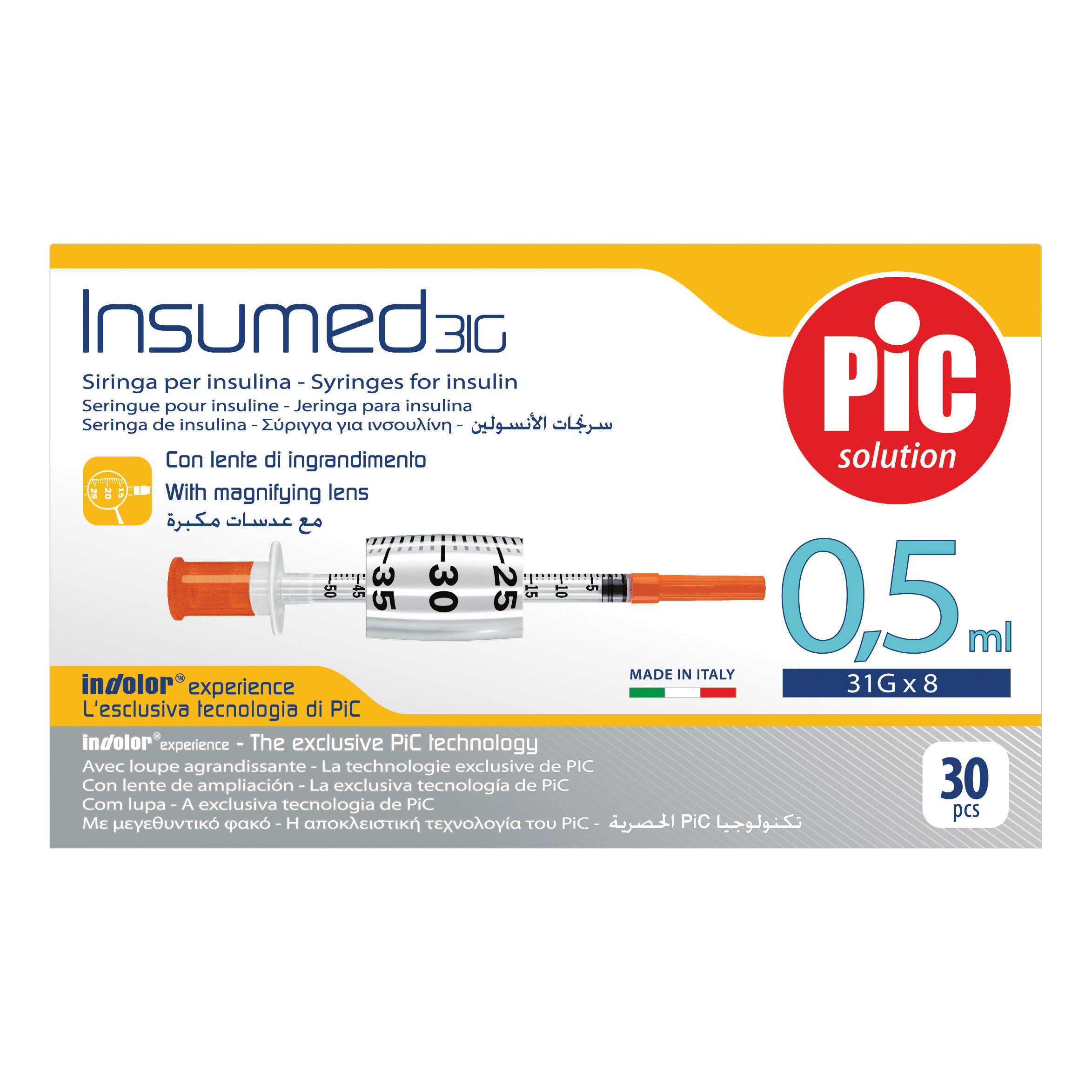 SIR INS 0,5ML 31G 30P 8M 22722.5