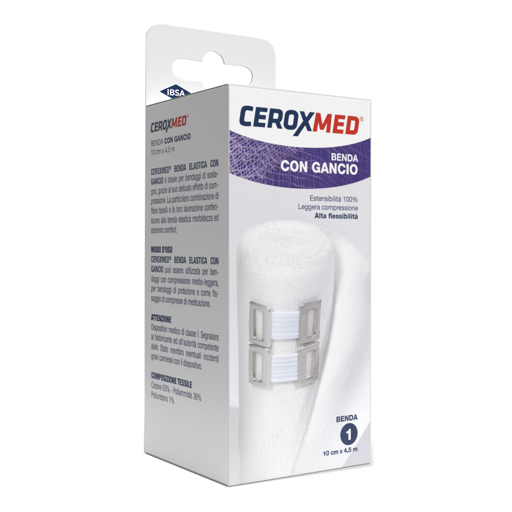 Nova Kosmetica Benda Elastica Ceroxmed Per Sostegno E Protezione 10 Cm X 4,5 M - Immagine 4