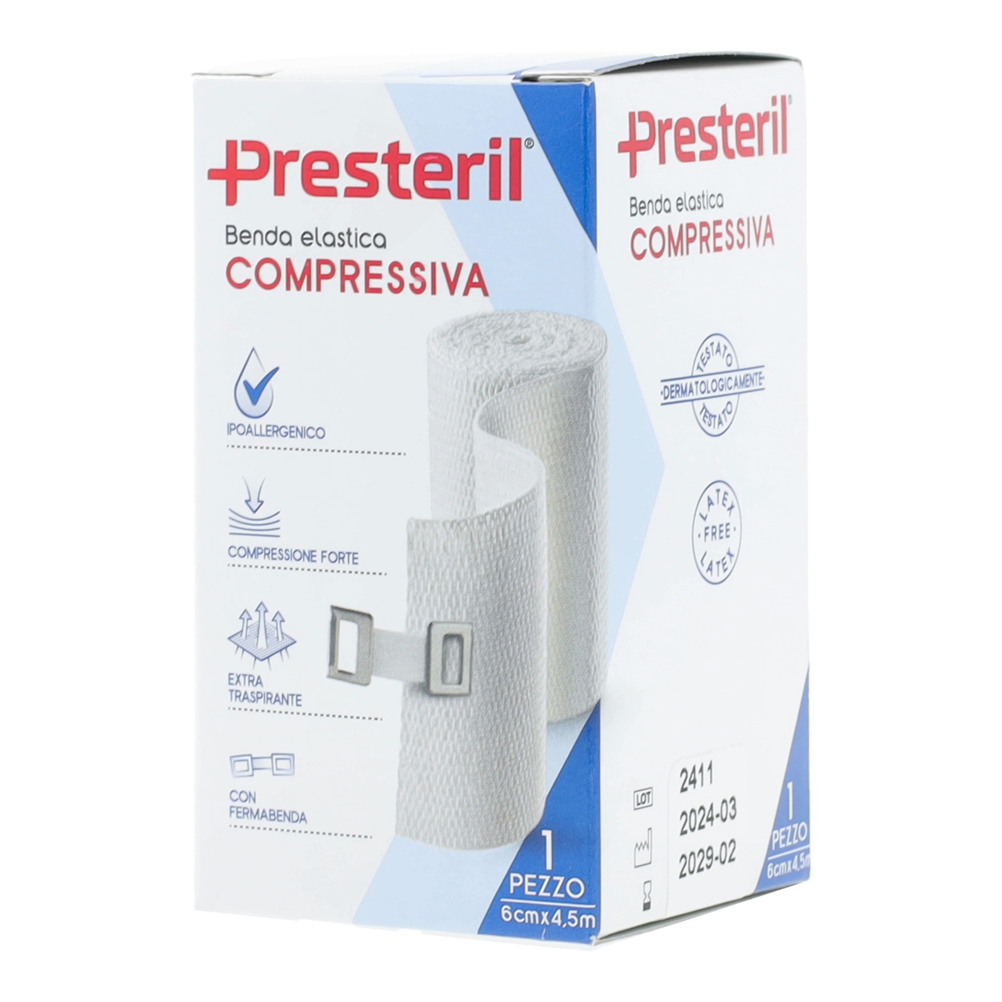 Medipresteril Benda Compressione Forte M4,5 X6 Cm Tesi - Immagine 3
