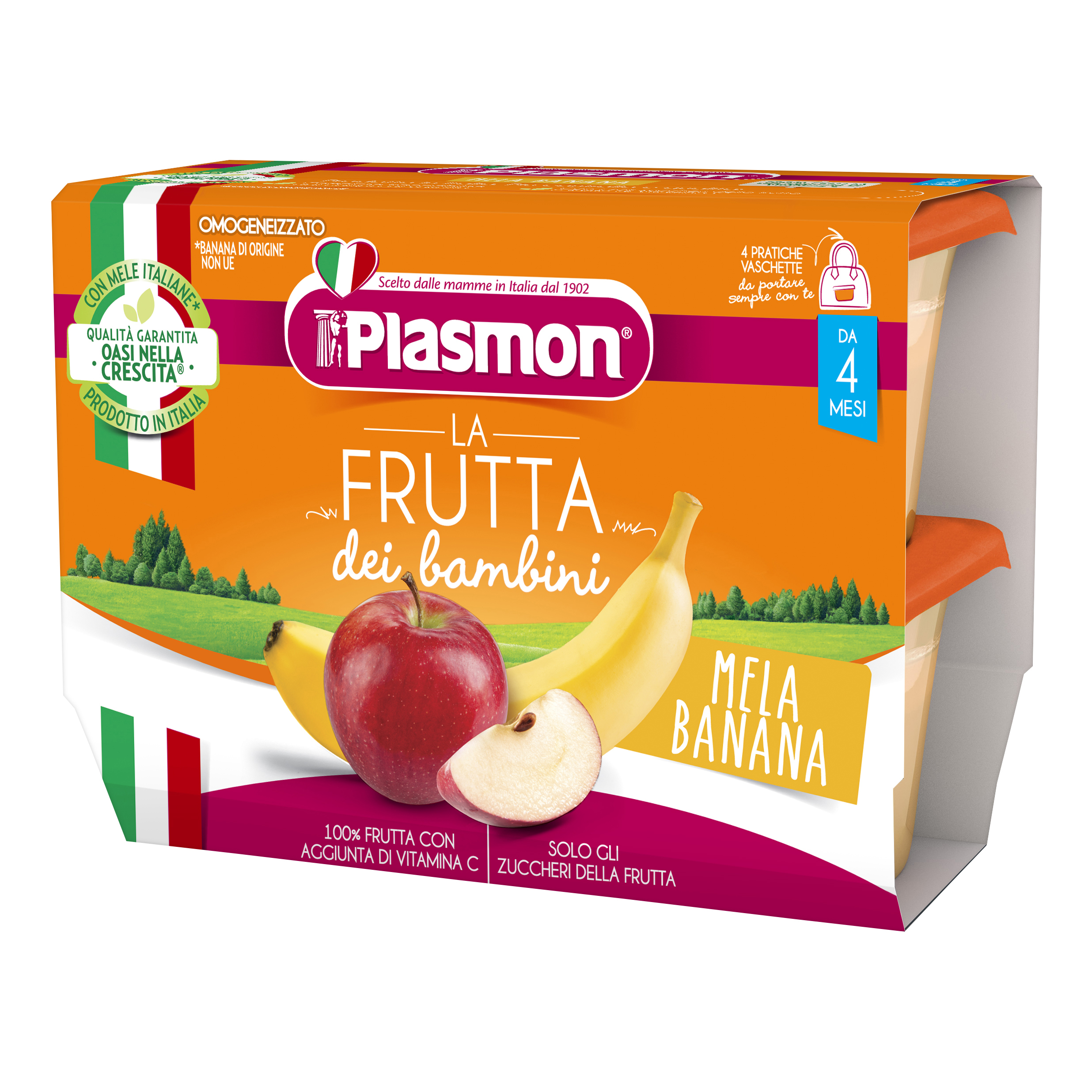 Hipp Omogeneizzati Frutta Prugna Mela 6 Confezioni da 2x80g