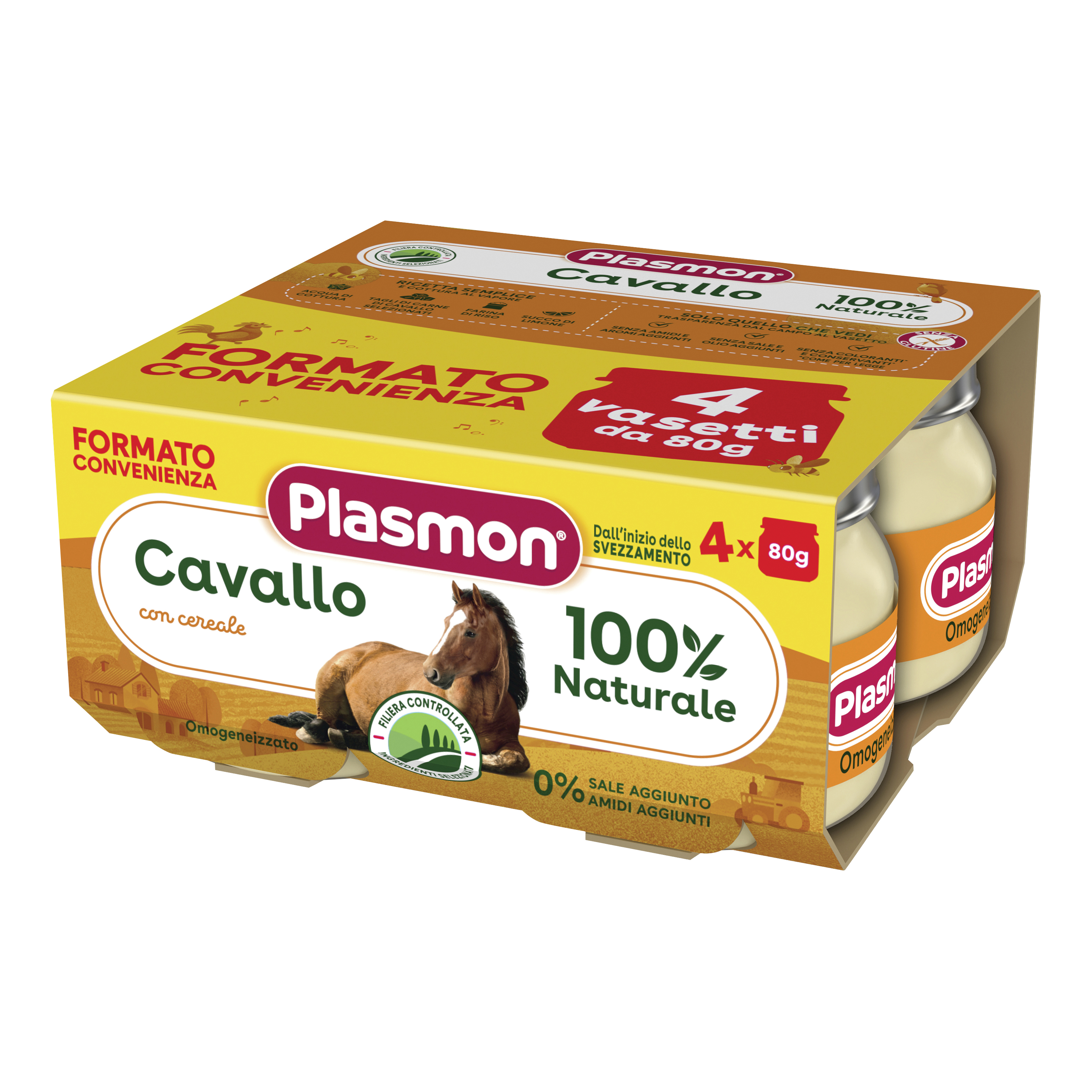 Plasmon Omogeneizzato Cavallo 4 X 80 G 4X80 Pappa Bambino - Immagine 9