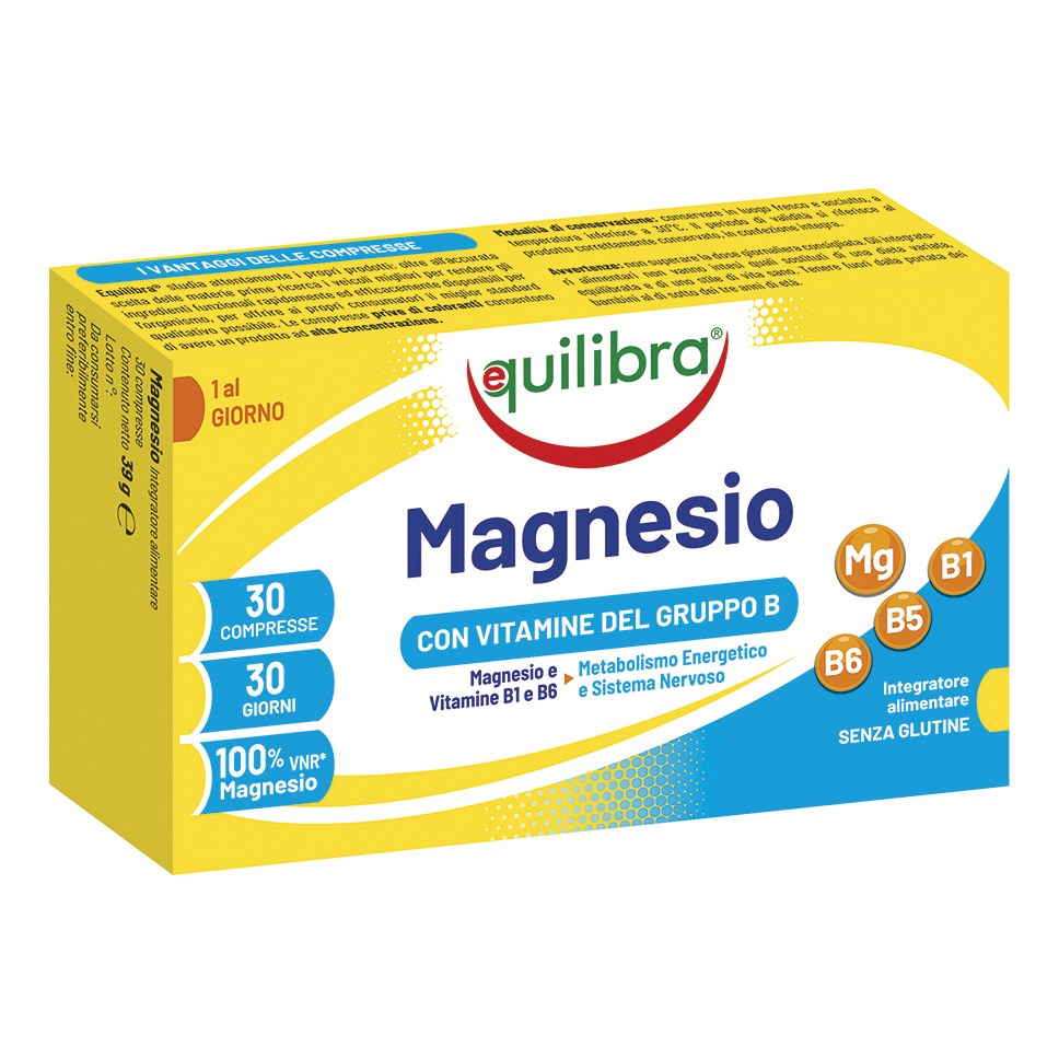 Equilibra Magnesio Con Vitamine Gruppo B 30 Compresse - Immagine 4
