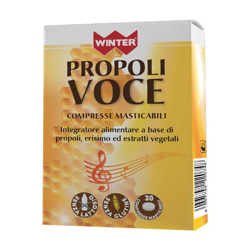 Winter Rosa Propoli Voce Per Benessere Gola E Voce 30 Compresse Masticabili - Immagine 3