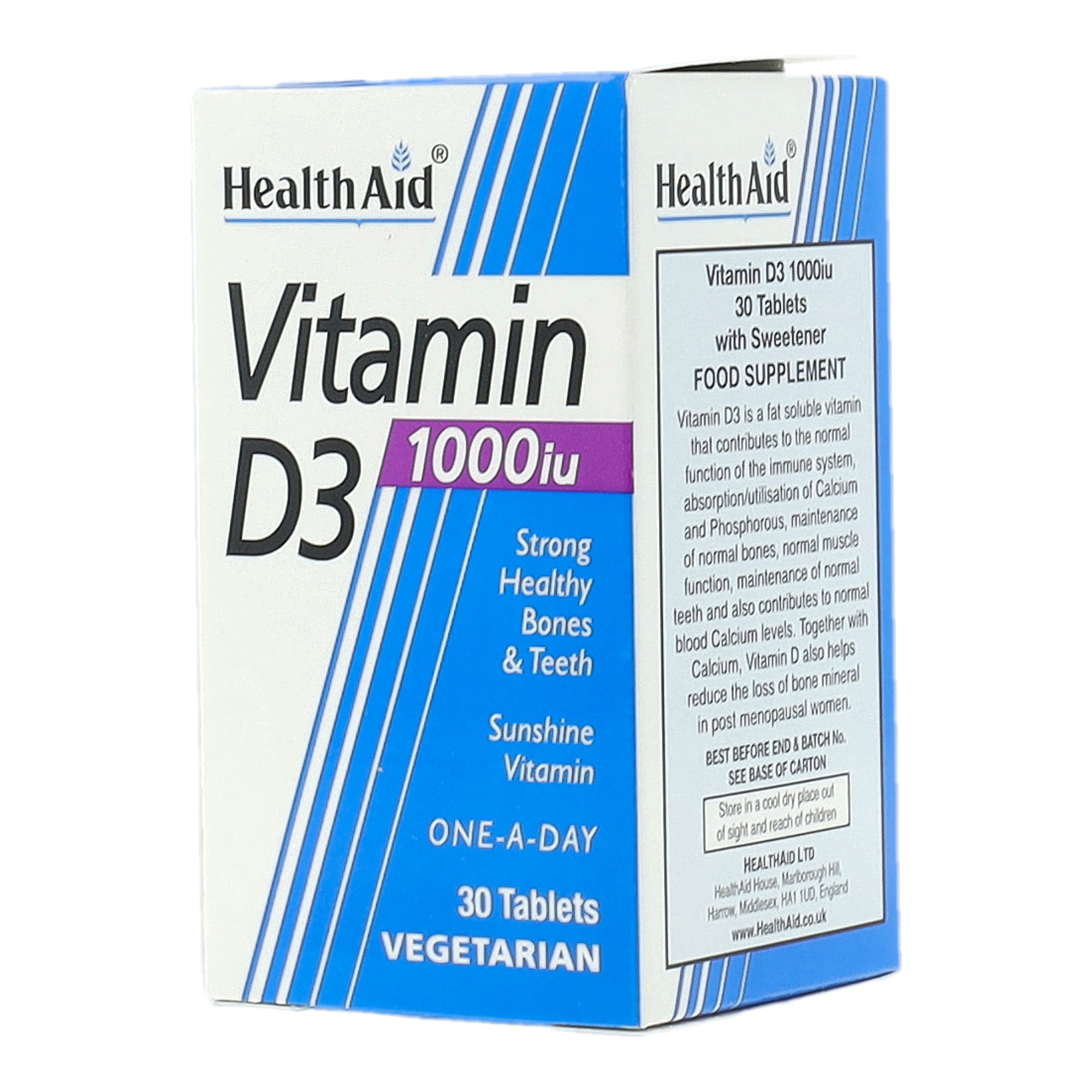 Healthaid Integratore Vitamin D3 1000 Ui Ossa E Immunità, 30 Tavolette - Immagine 4