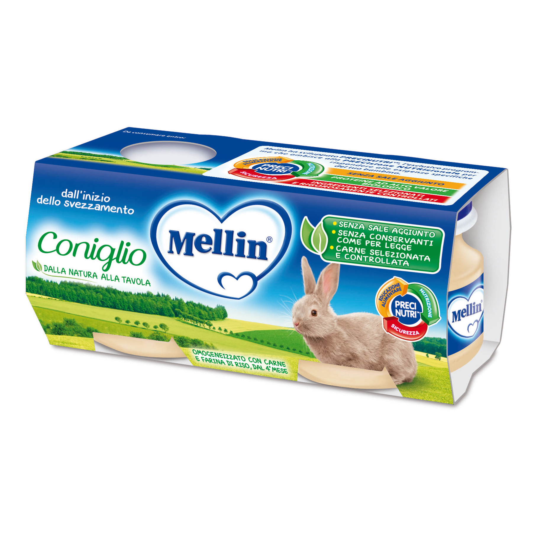 Mellin Omogeneizzato Coniglio 4x80g