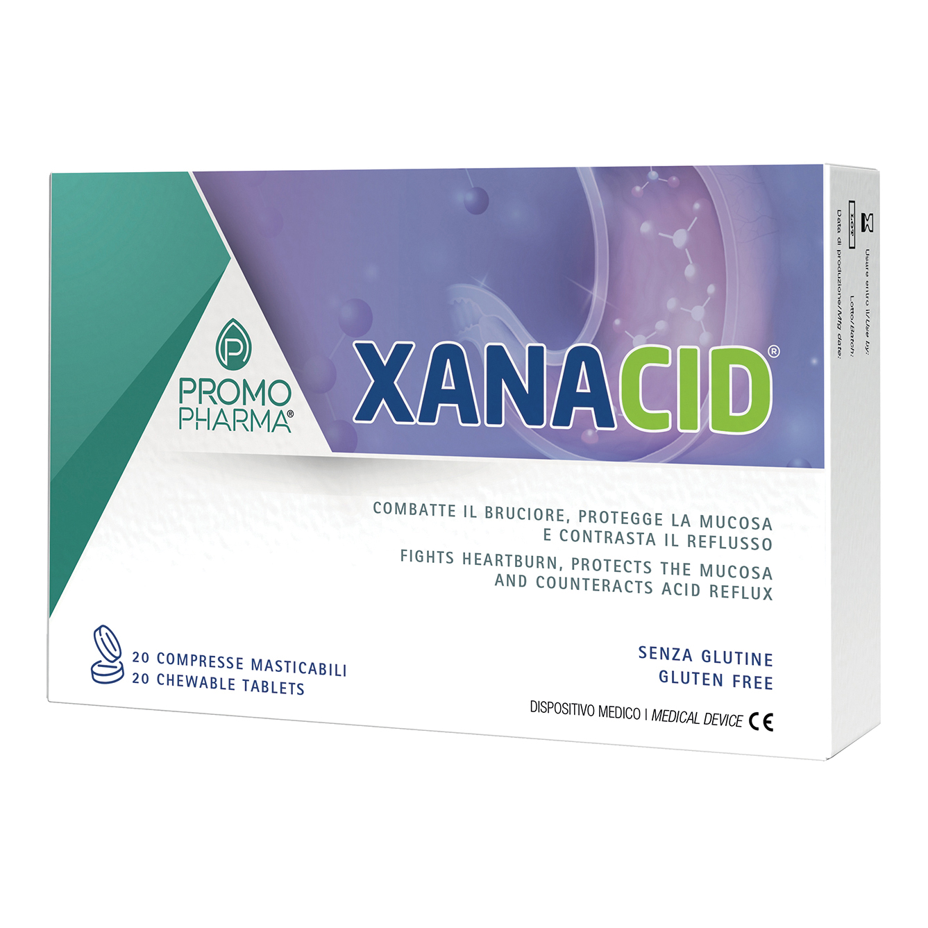 Xanacid - Dispositivo Medico Per L'Acidità 20 Compresse Masticabili - Immagine 3